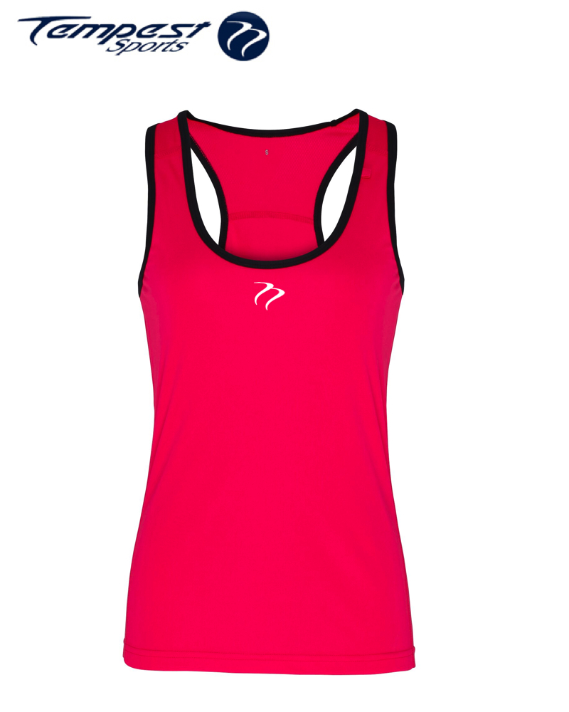 Tempest Women's performance panelled fitness vest - Pink Black
